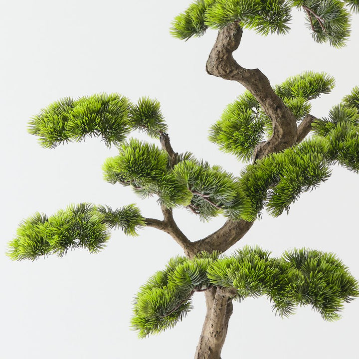 Artificial Japanese pine tree 106cm in ceramic pot – view 2