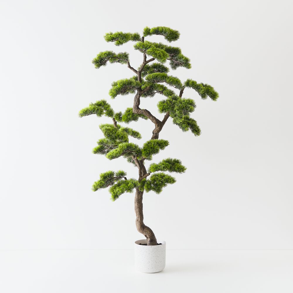 Artificial Japanese pine tree 132cm in ceramic pot