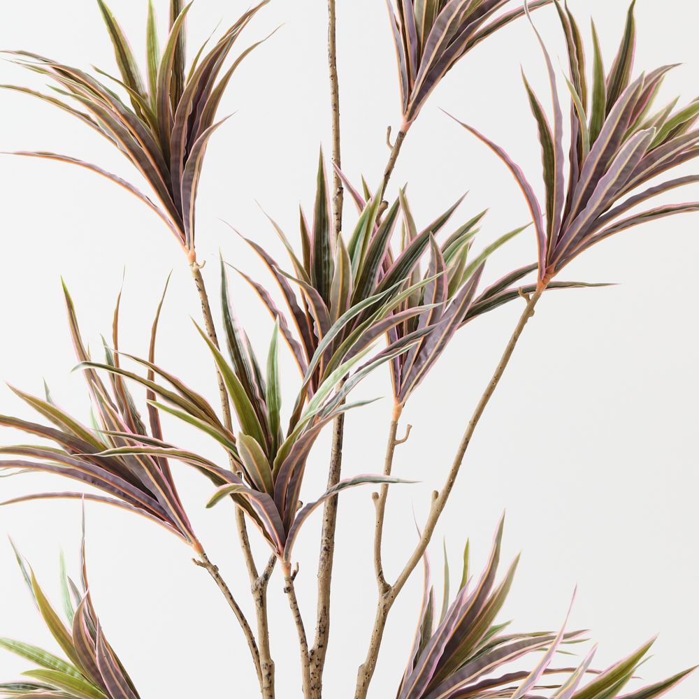 Artificial dracaena plant 143cm, green and pink – view 2