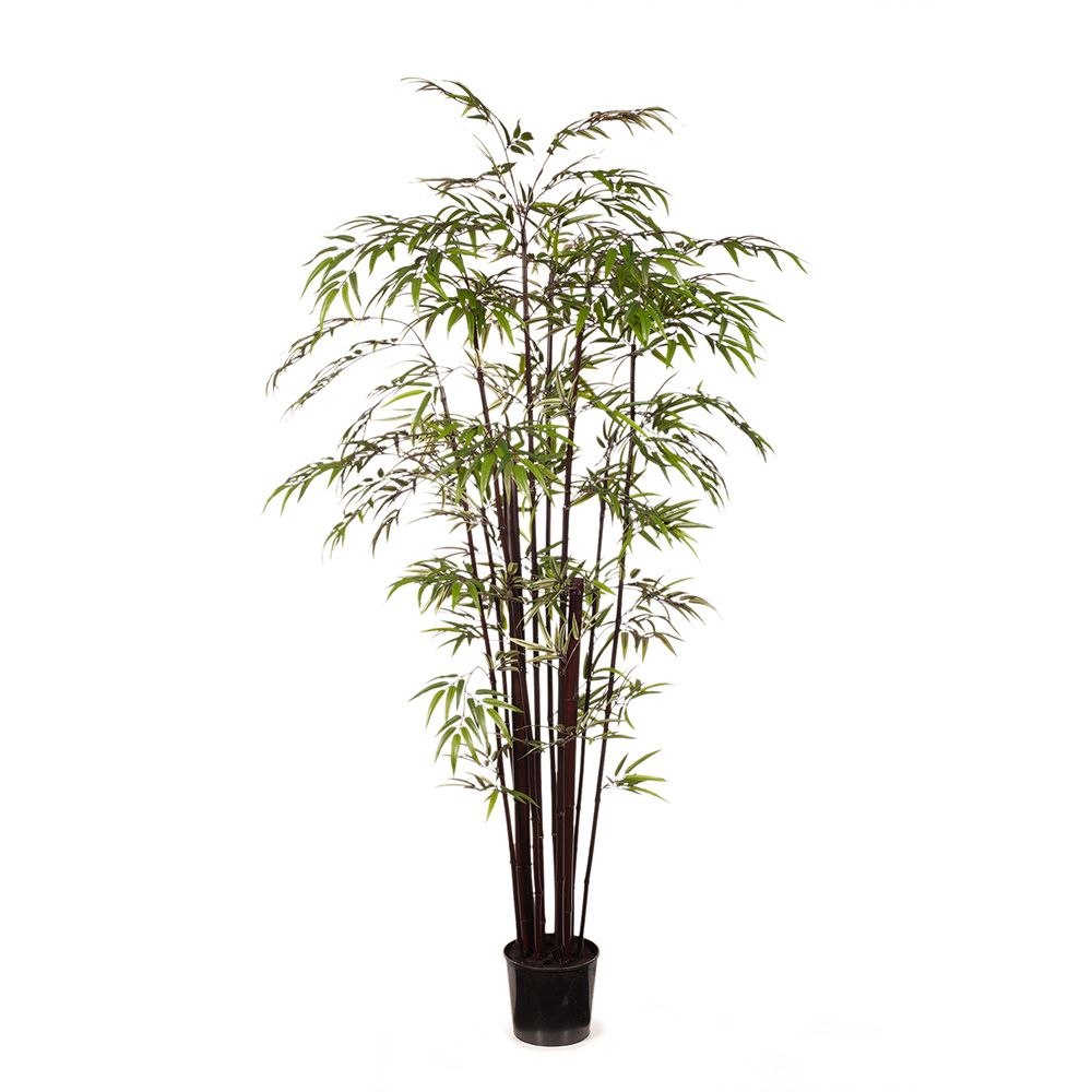 Artificial bamboo tree 213cm with black canes