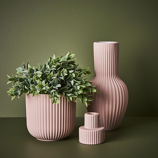 Small artificial ruscus bush in pot 25cm, grey-green – view 3