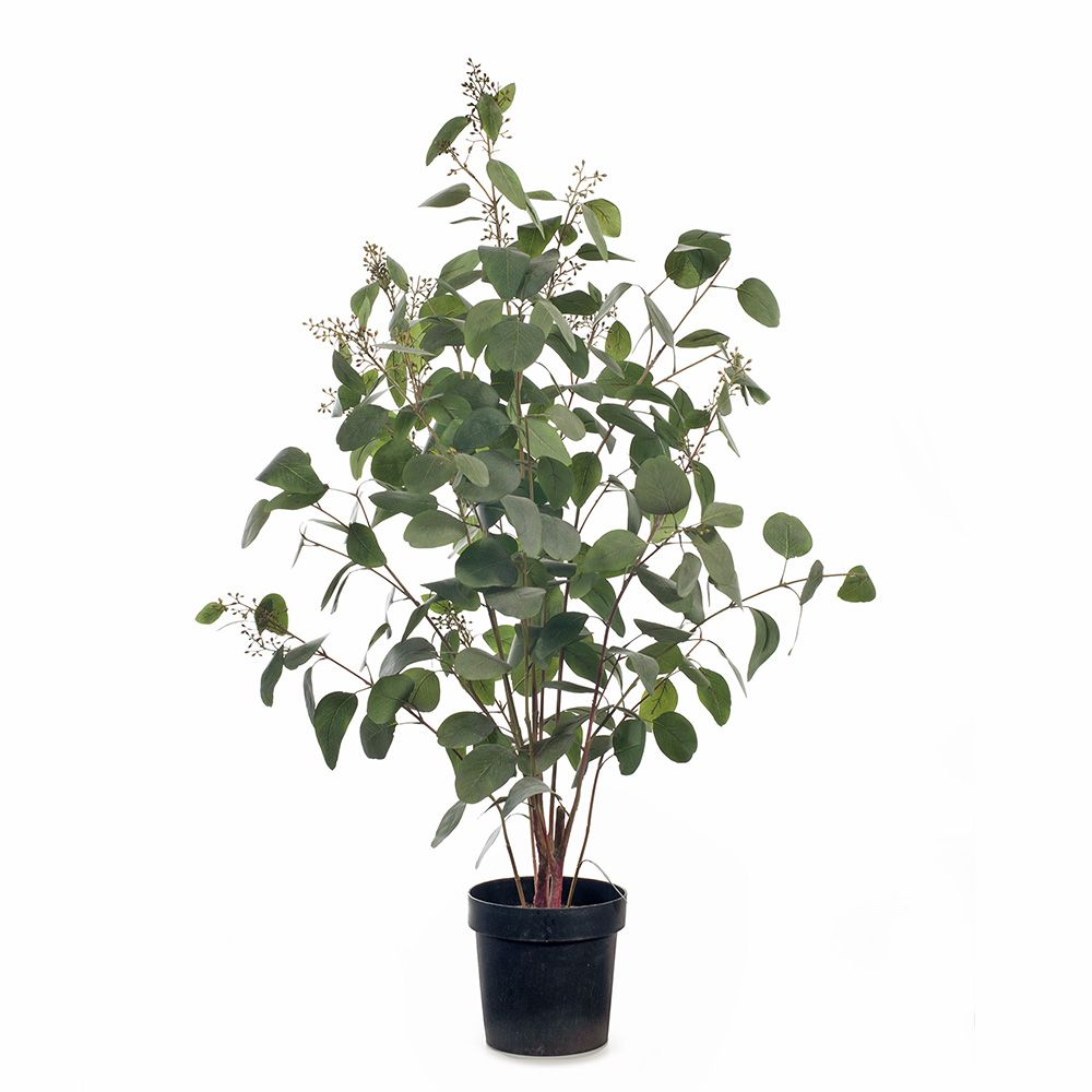 Artificial grey-green eucalyptus seed plant 128cm