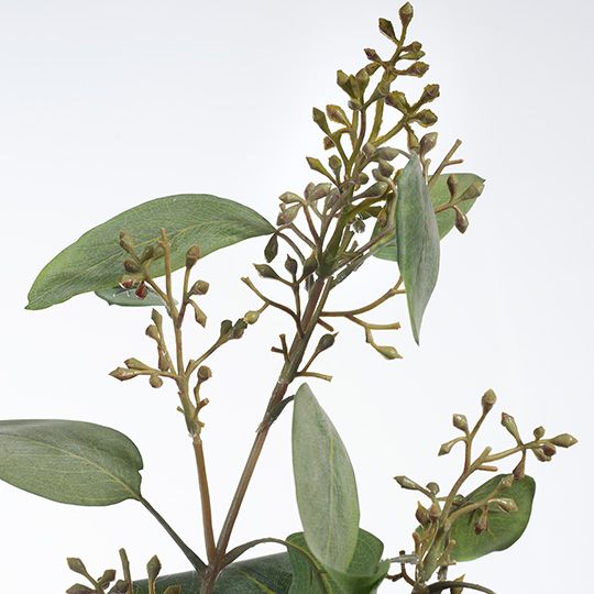 Artificial grey-green eucalyptus seed plant 128cm – view 2