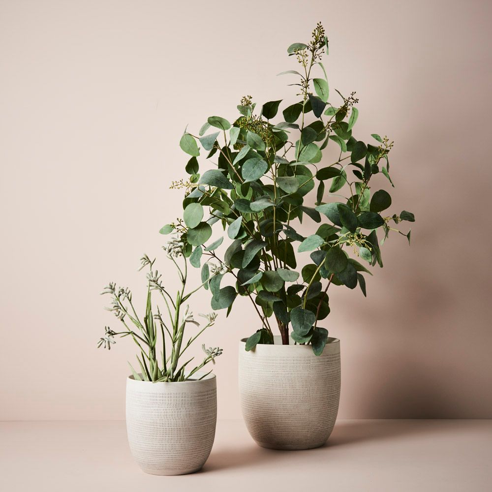Artificial grey-green eucalyptus seed plant 128cm – view 3
