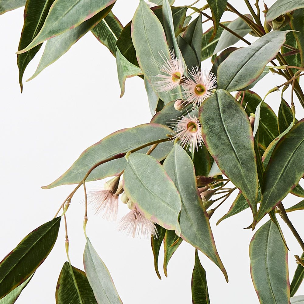 Artificial pink flowering eucalyptus plant 135cm – view 2