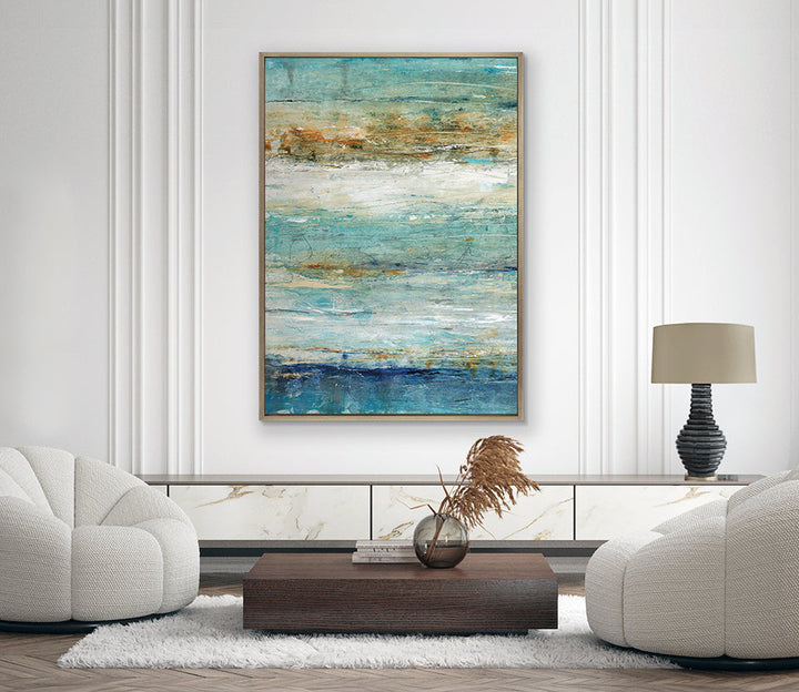 Radiant Depths II Platinum hand-finished canvas artwork – view 2
