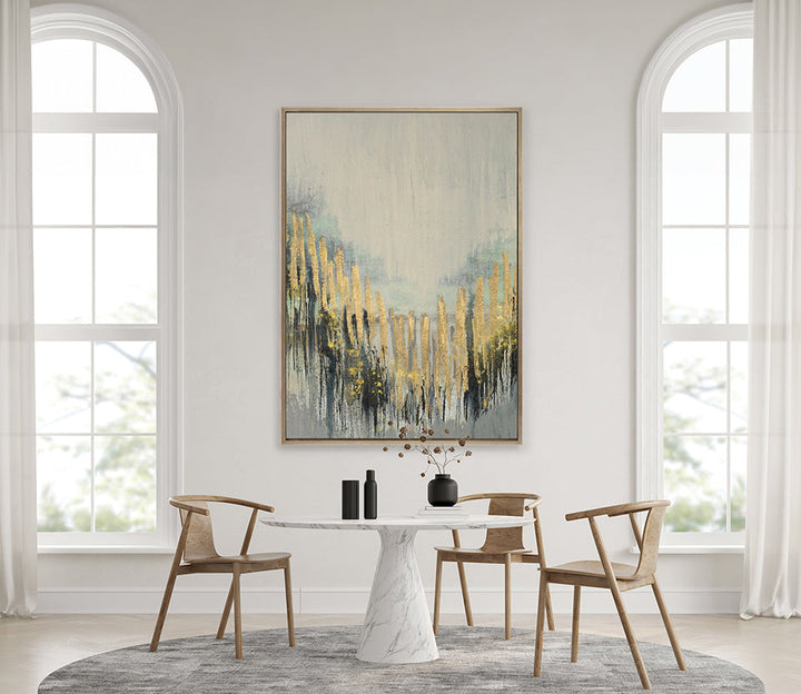 Monterey Shimmer Platinum hand-finished canvas artwork – view 2