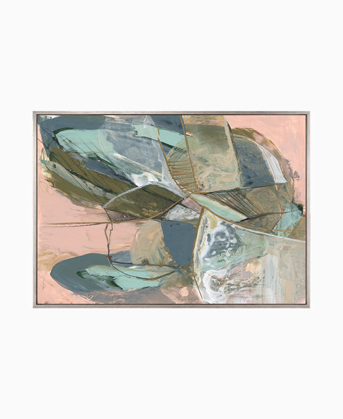 Hopewell Blush Platinum hand-finished canvas artwork – view 4