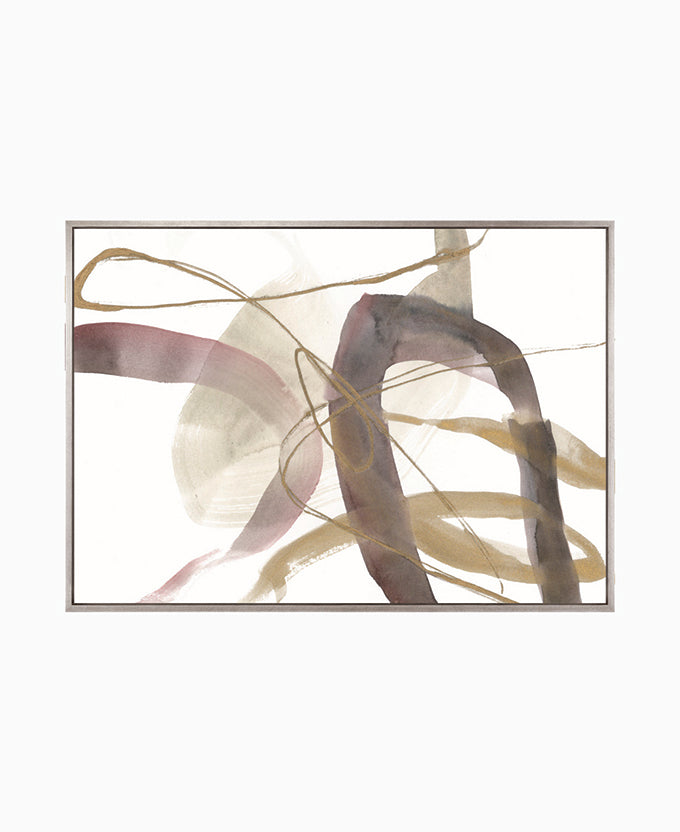 Ariata Abstract II Platinum hand-finished canvas artwork – view 4