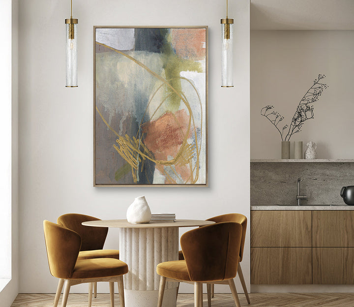 Sonesta Abstract II Platinum hand-finished canvas artwork – view 2