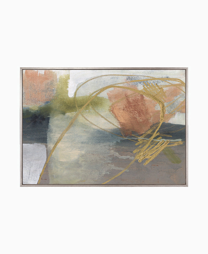 Sonesta Abstract II Platinum hand-finished canvas artwork – view 4