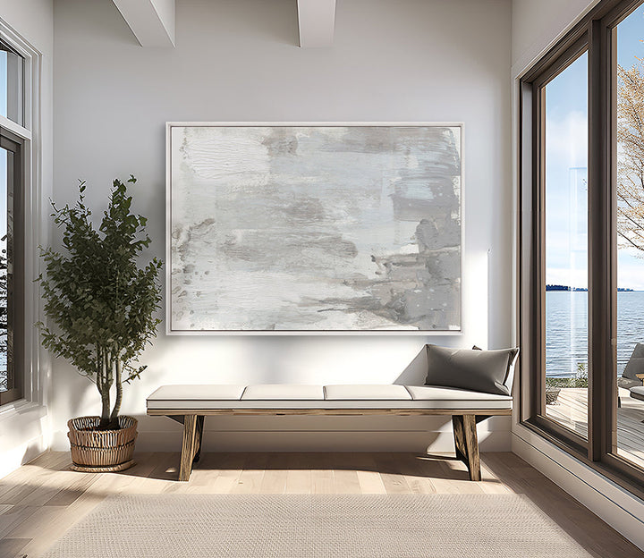 Winter Calm Platinum hand-finished canvas artwork – view 2