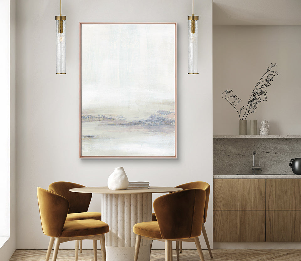 Floating Drift Platinum hand-finished canvas artwork – view 2