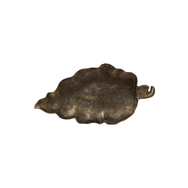 Leaf Plate Aged Gold