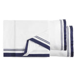 Manhattan Navy Flat Sheet Set
