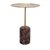 Mesa Rosso Levanto Marble Side Table