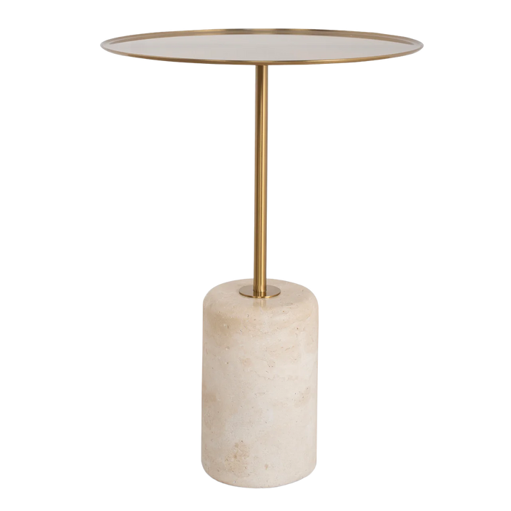 Mesa Travertine Side Table