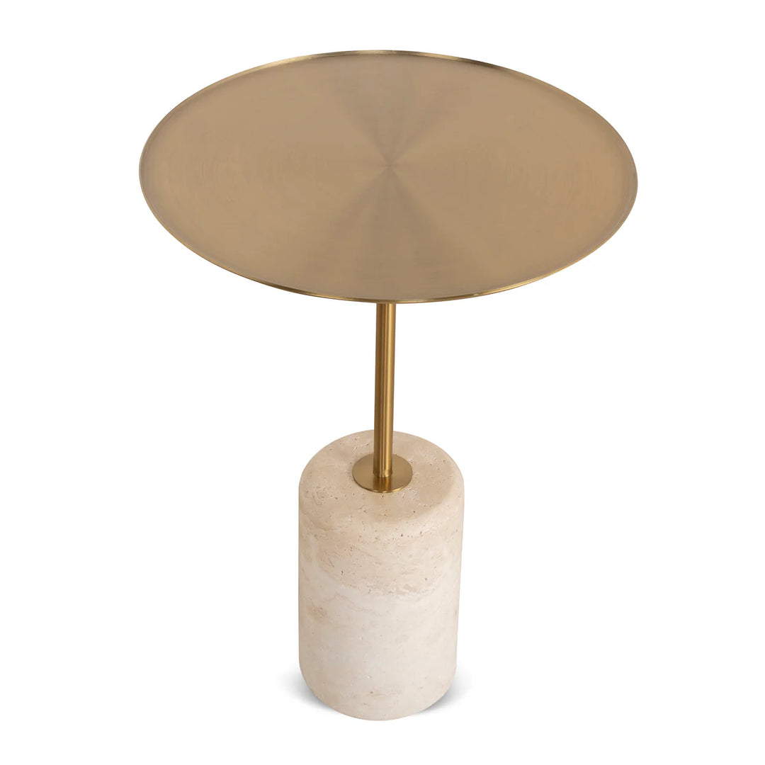 Mesa Travertine Side Table