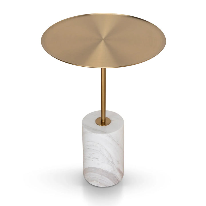 Mesa Carrara Marble Side Table