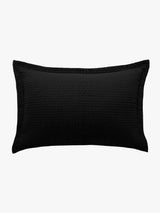Aspen Black Pure Cotton Quilted Pillowcases