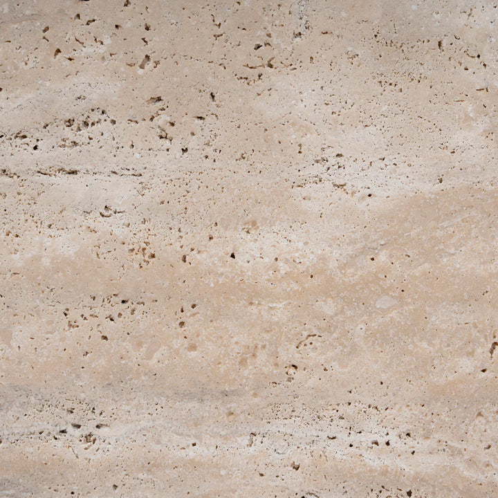 Petra Travertine & Matte White Side Table