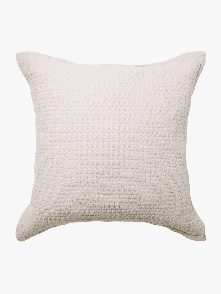 Aspen Oatmeal Pure Cotton Quilted Pillowcases