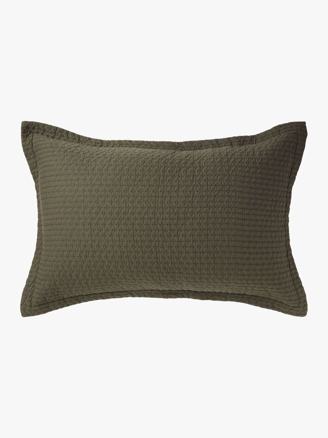 Aspen Olive Pure Cotton Quilted Pillowcases