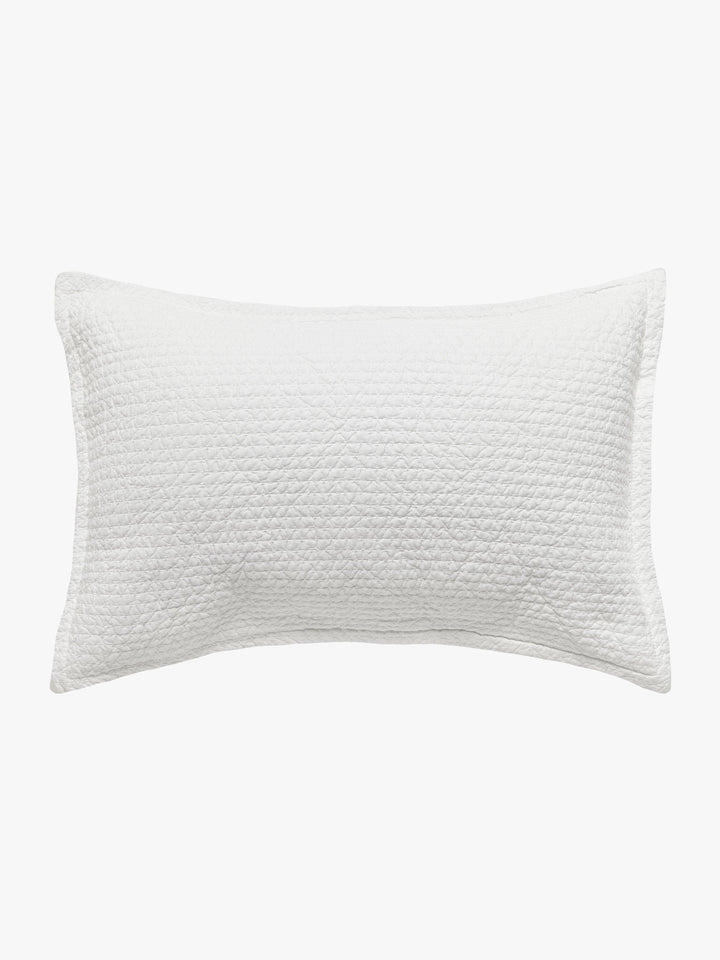 Aspen White Pure Cotton Quilted Pillowcases