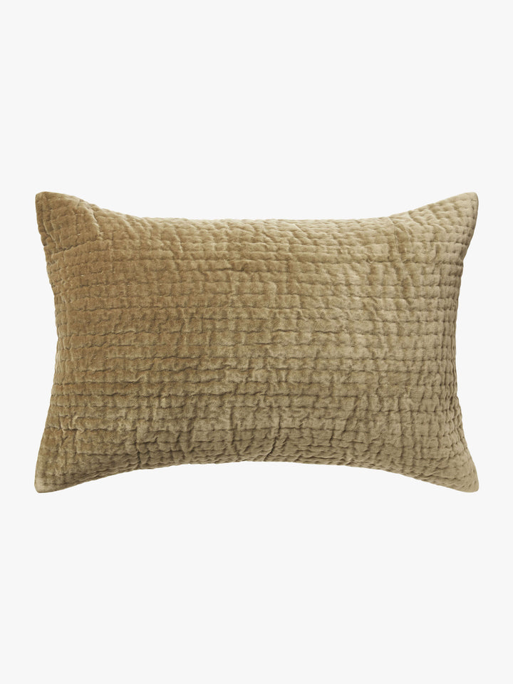 Cino Khaki Cotton Velvet Pillowcases
