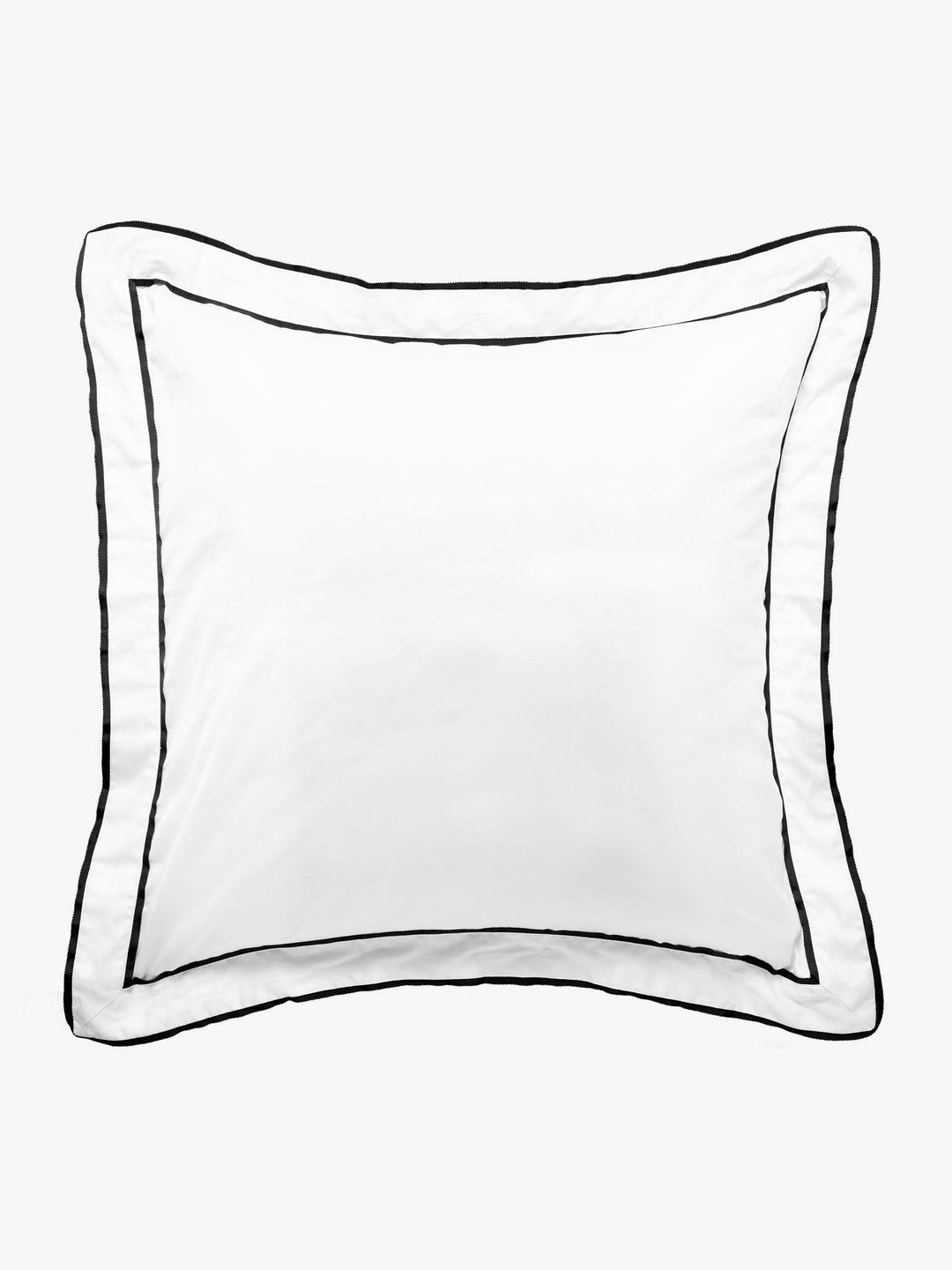 Grosgrain Black Egyptian Cotton Tailored Pillowcases