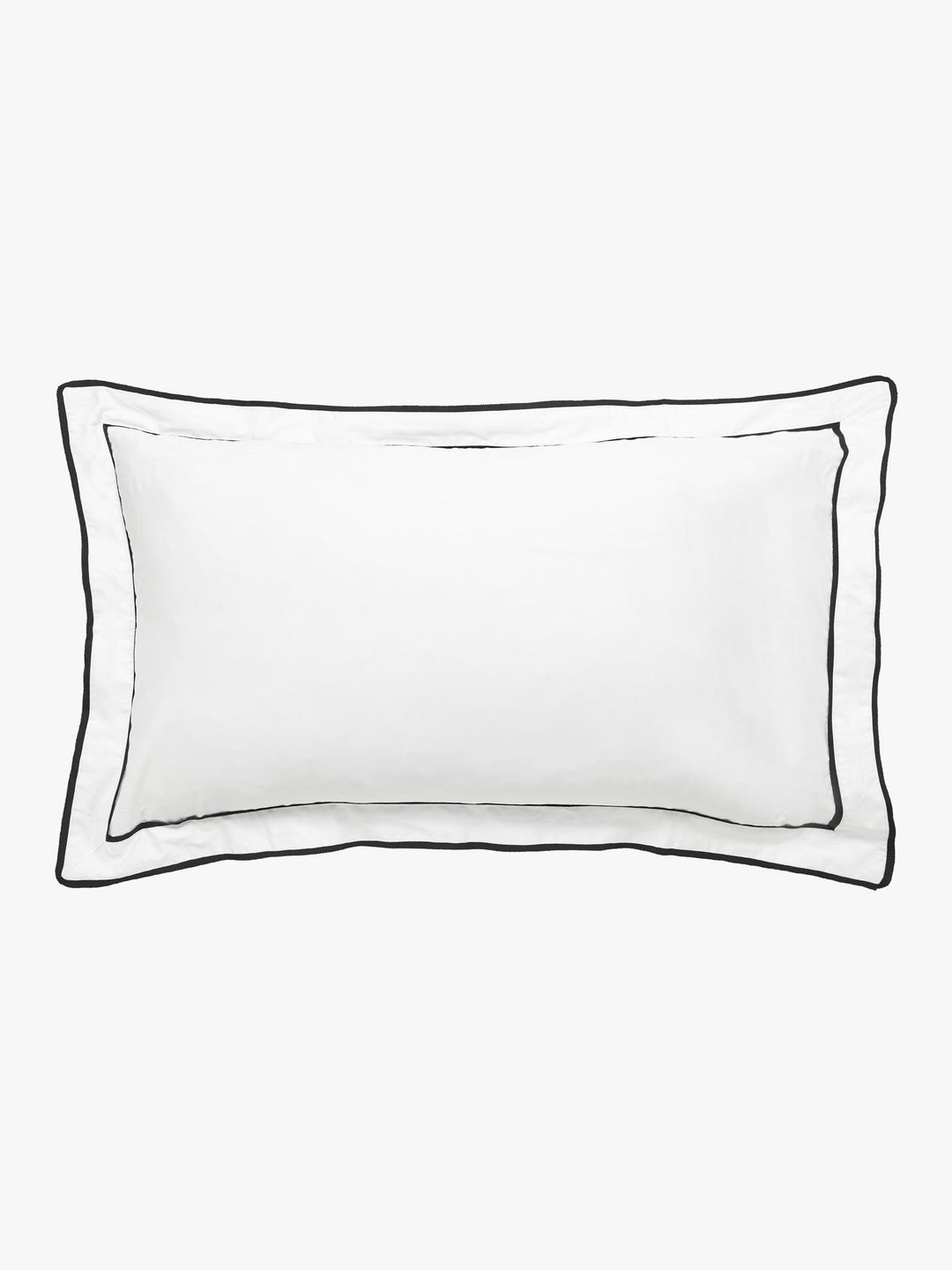 Grosgrain Black Egyptian Cotton Tailored Pillowcases