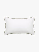 Grosgrain Olive Trim Egyptian Cotton Pillowcases