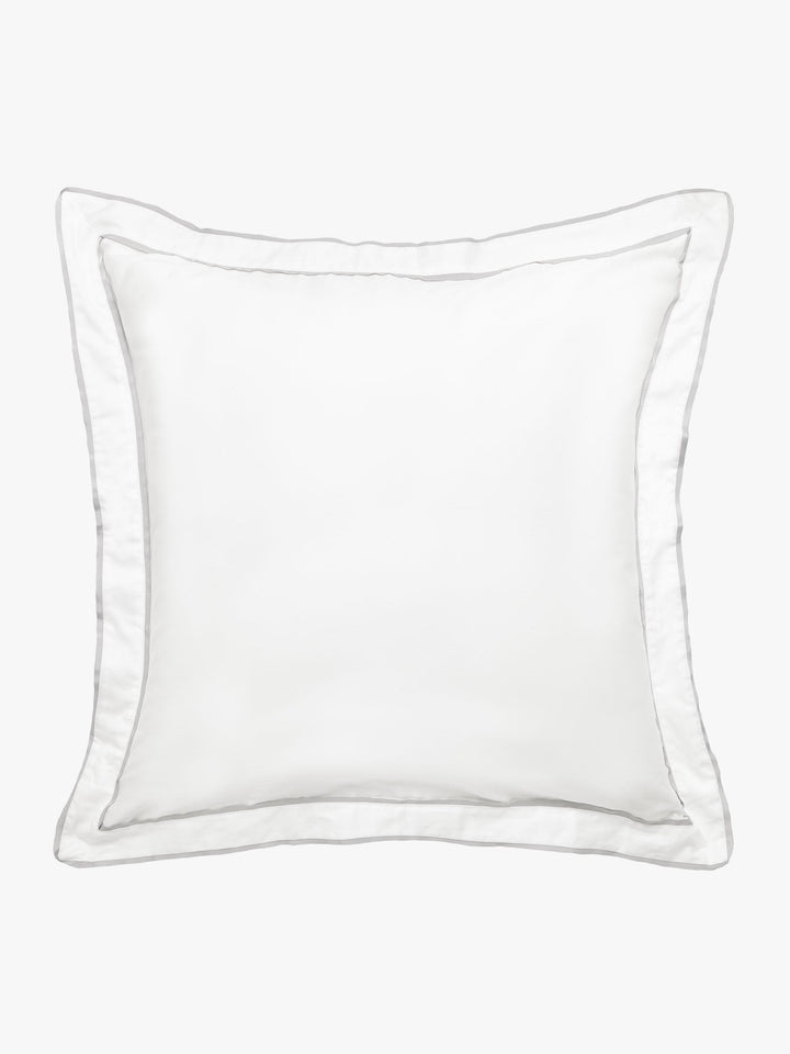Grosgrain Silver Egyptian Cotton Tailored Pillowcases