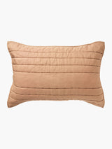 Kemble Caramel Linen & Cotton Quilted Pillowcases