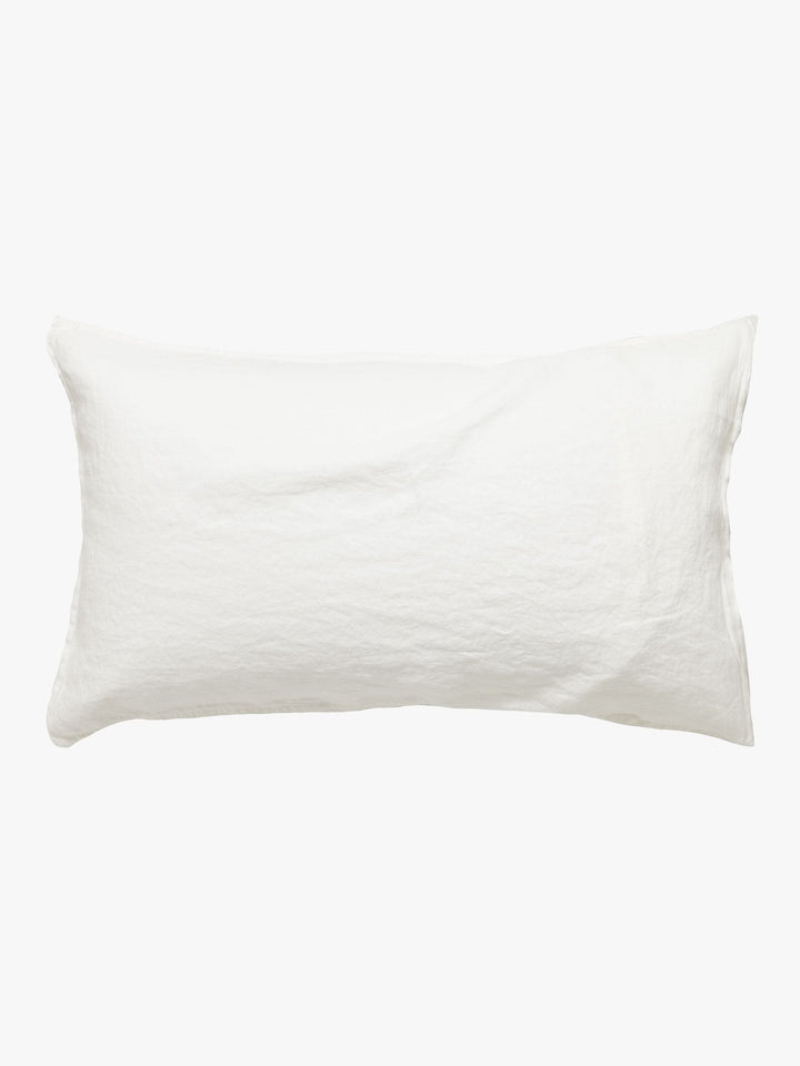 Mondo White Organic French Linen Pillowcases