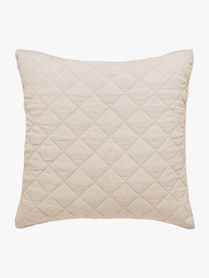 Soho Oatmeal Linen & Cotton Quilted Pillowcases