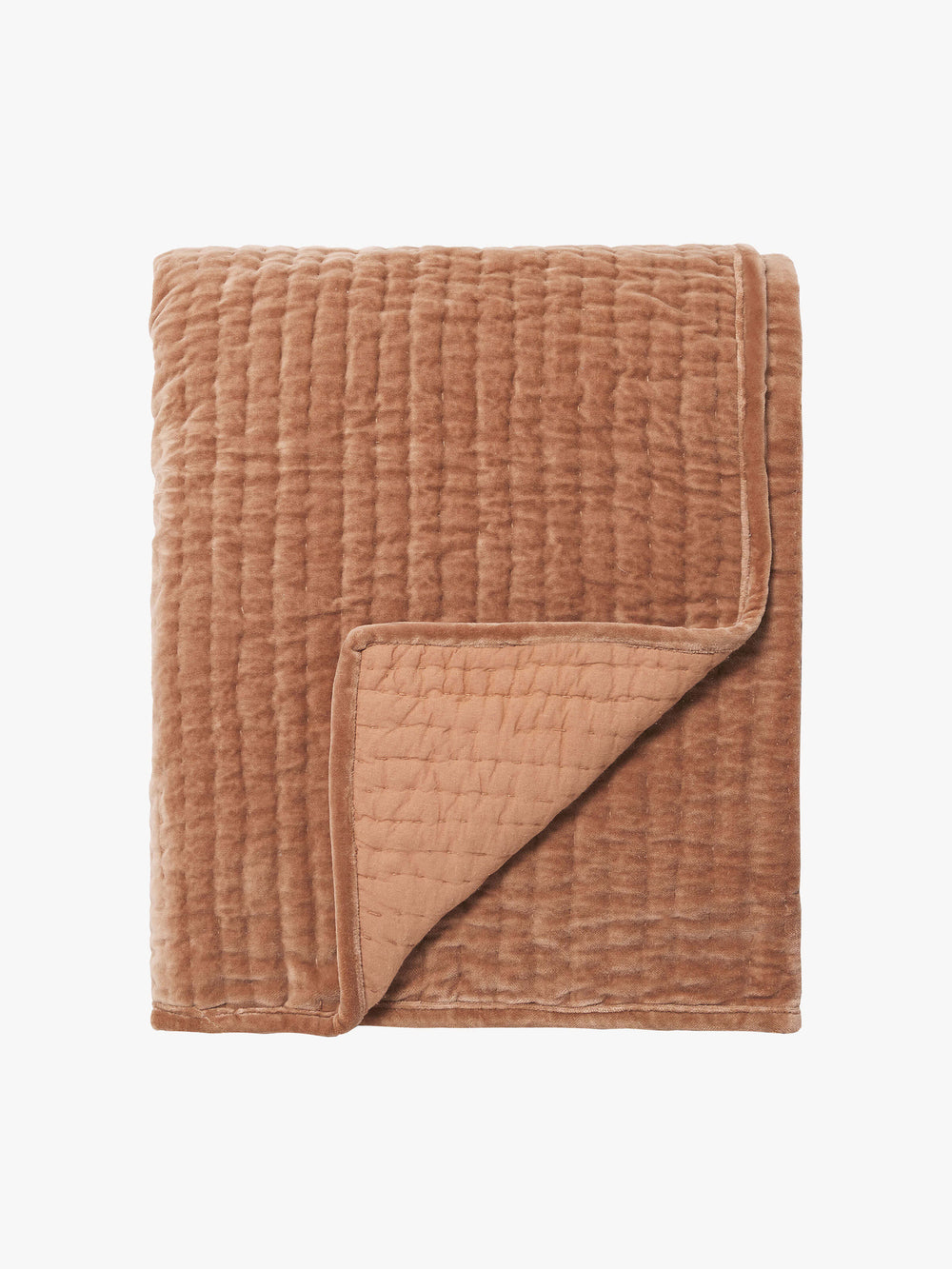 Cino Caramel Cotton Velvet Quilt