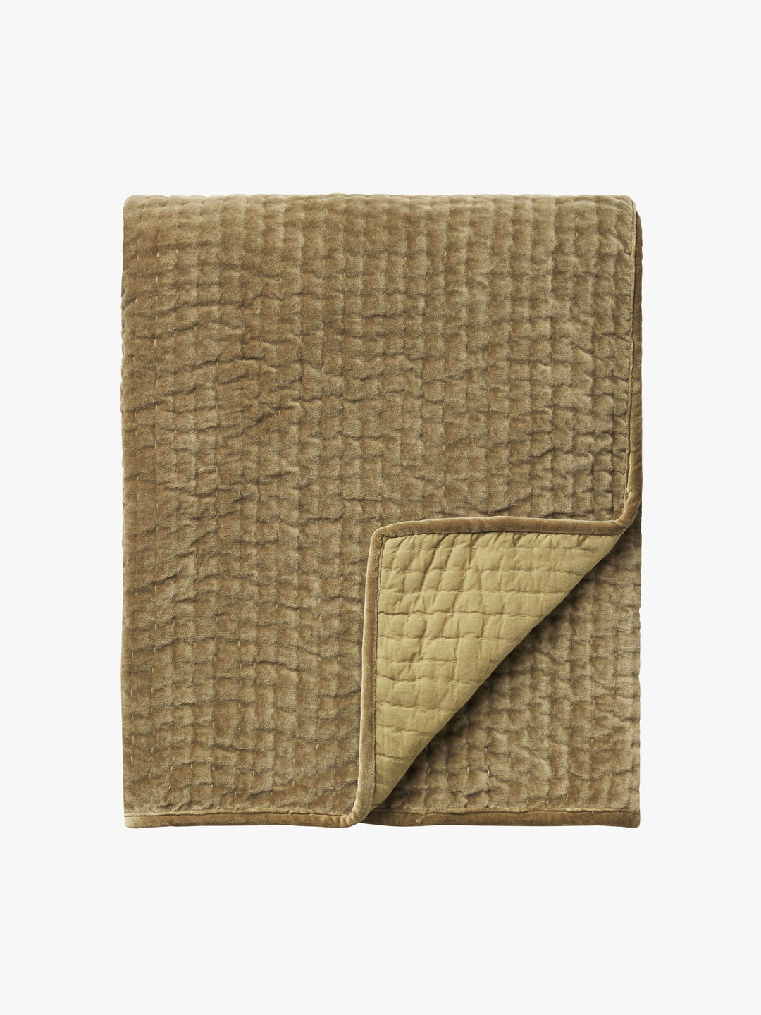 Cino Khaki Cotton Velvet Quilt