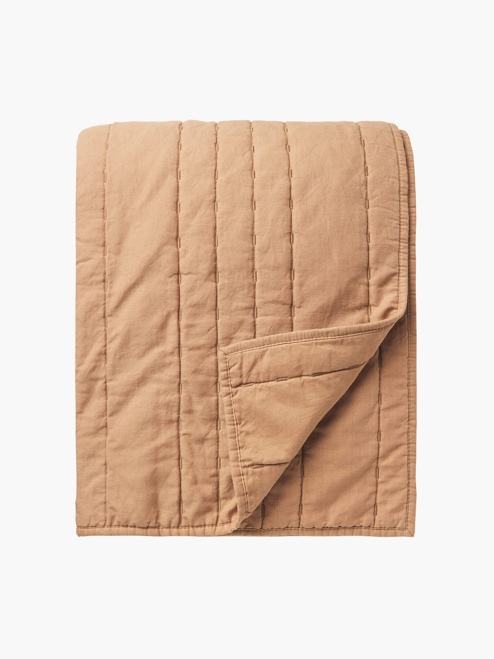 Kemble Caramel Linen & Cotton Quilt