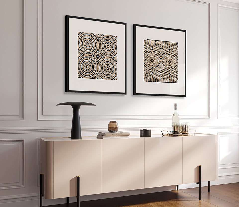 Nature's Ritual II handmade textured artwork, framed – view 2