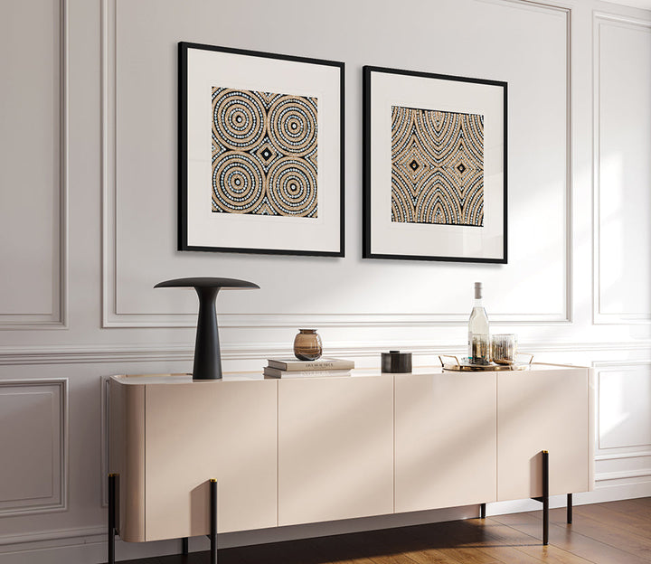 Nature's Ritual II handmade textured artwork, framed – view 2