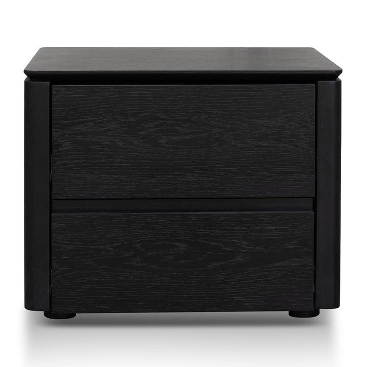 Aura Bedside Table Black Oak Veneer