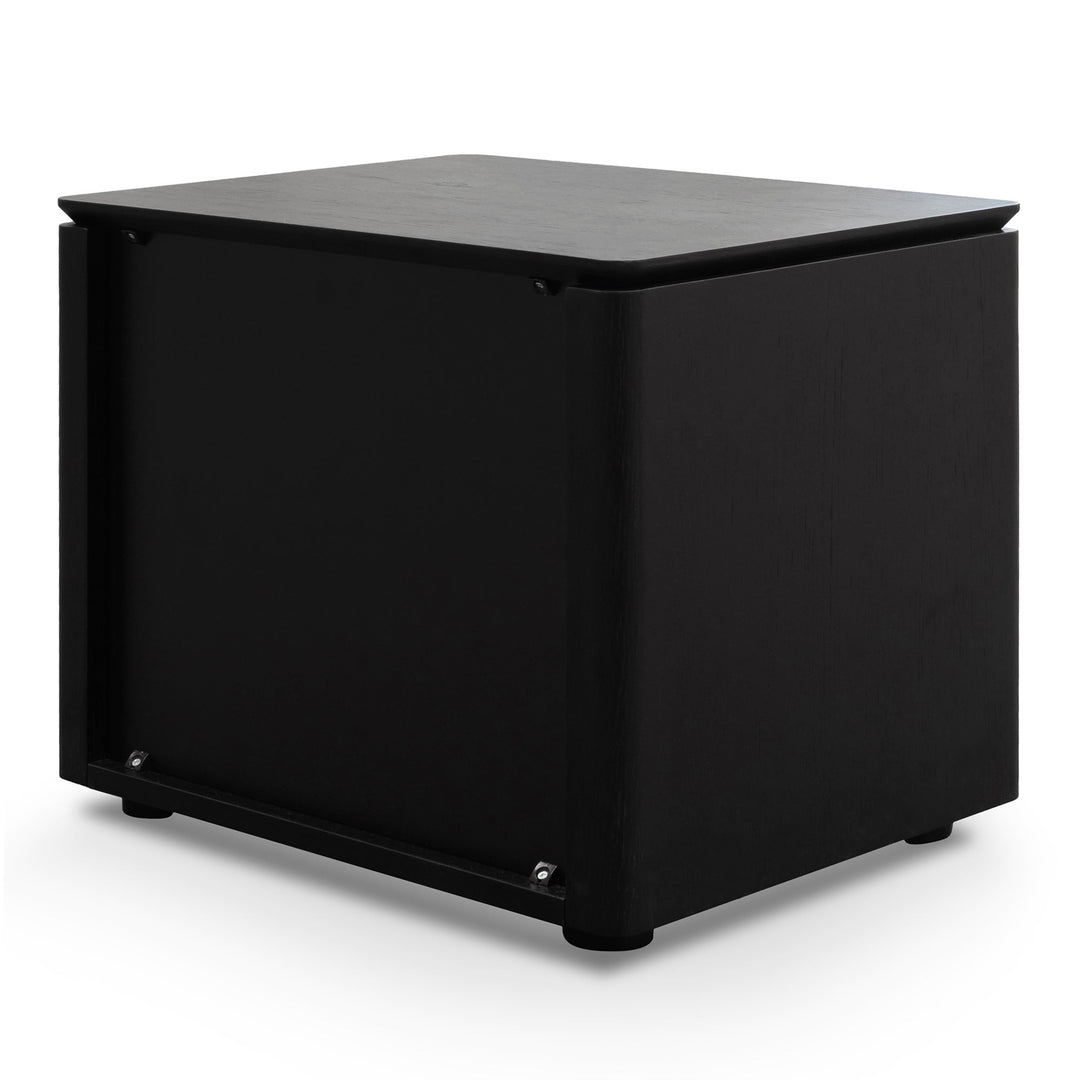Aura Bedside Table Black Oak Veneer