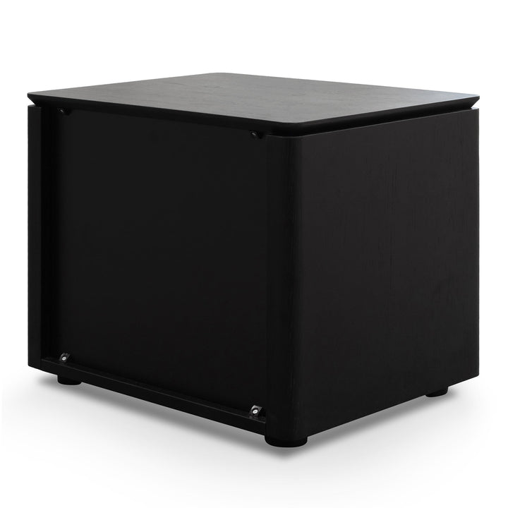 Aura Bedside Table Black Oak Veneer