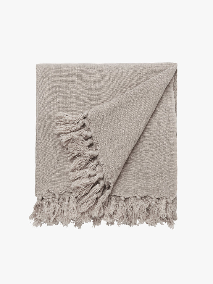 Burton Oatmeal Heavy Linen Throw
