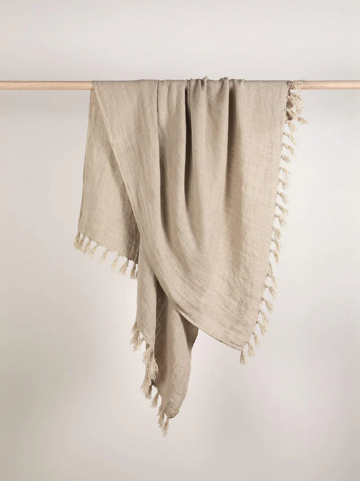 Burton Heavy Linen Oatmeal Throw