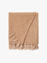Burton Toffee Heavy Linen Throw