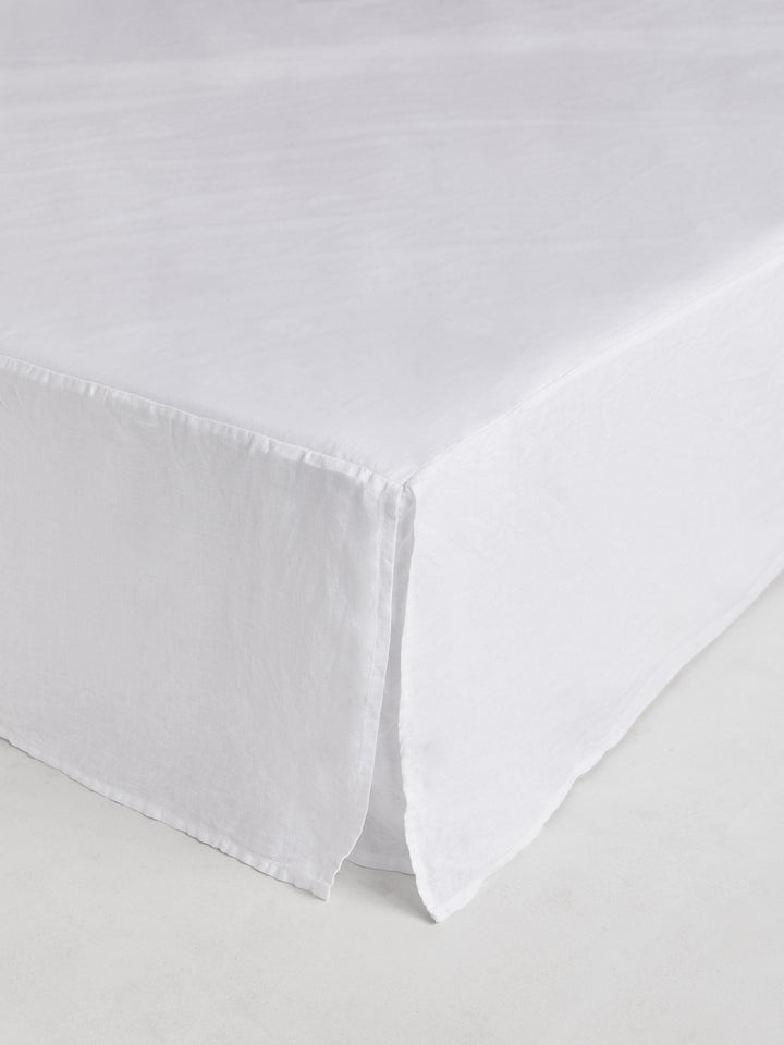 Mondo White Organic French Linen Valance