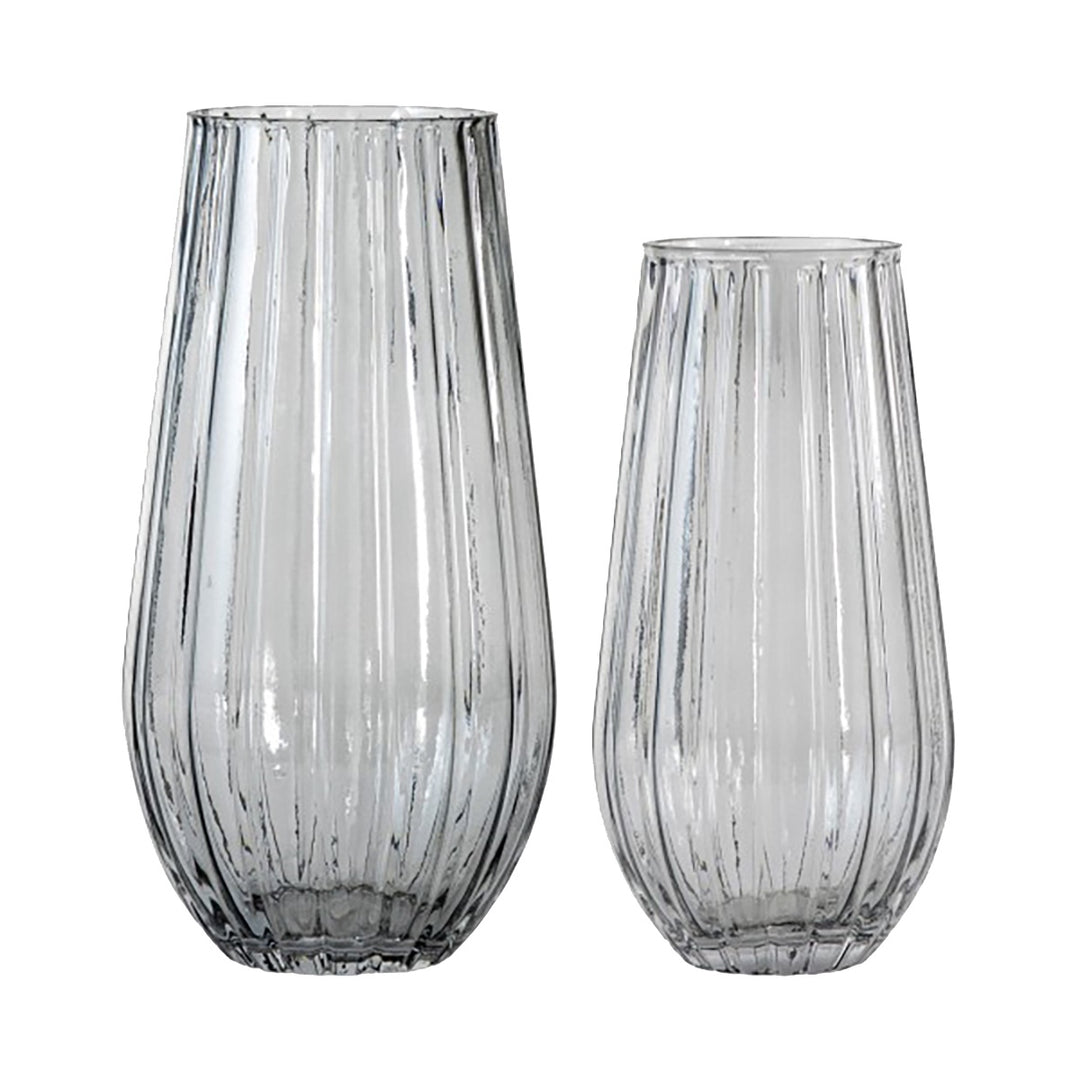 Allana Smoke Grey Glass Vase