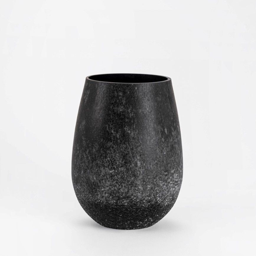 Black Textured Vase